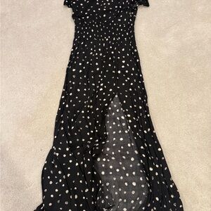 Aritzia  Dot Black Maxi Dress